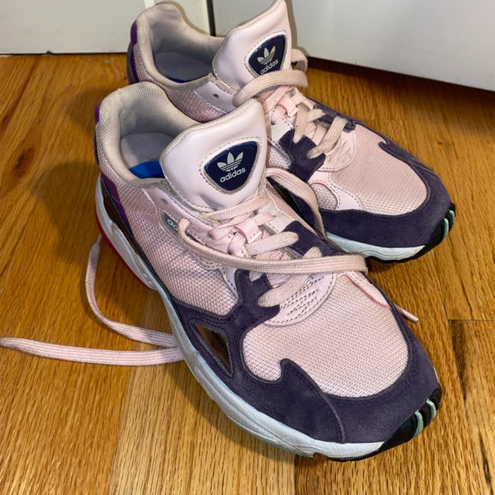 Adidas Falcon Sneakers Pink Multicolor Women's Size 8